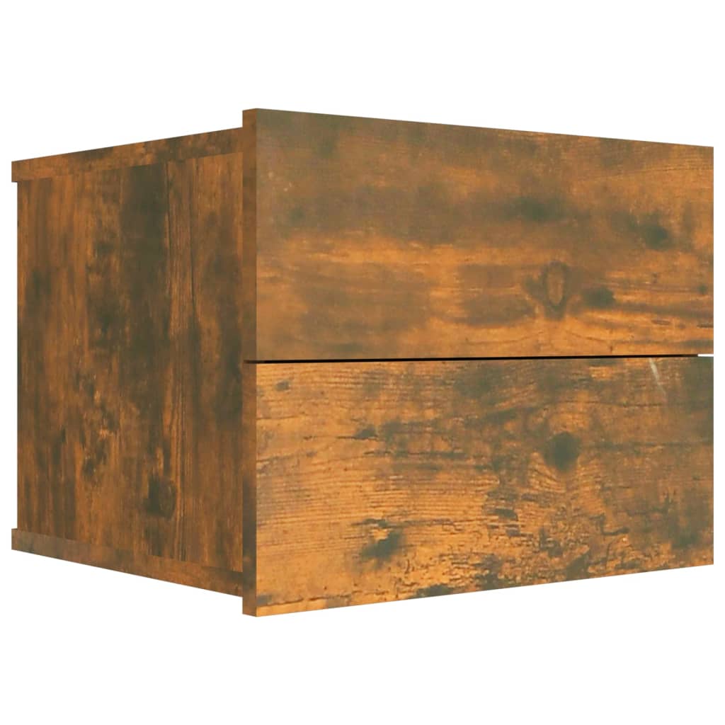 Comodino Rovere Fumo 40x30x30 cm Legno Multistrato - homemem39