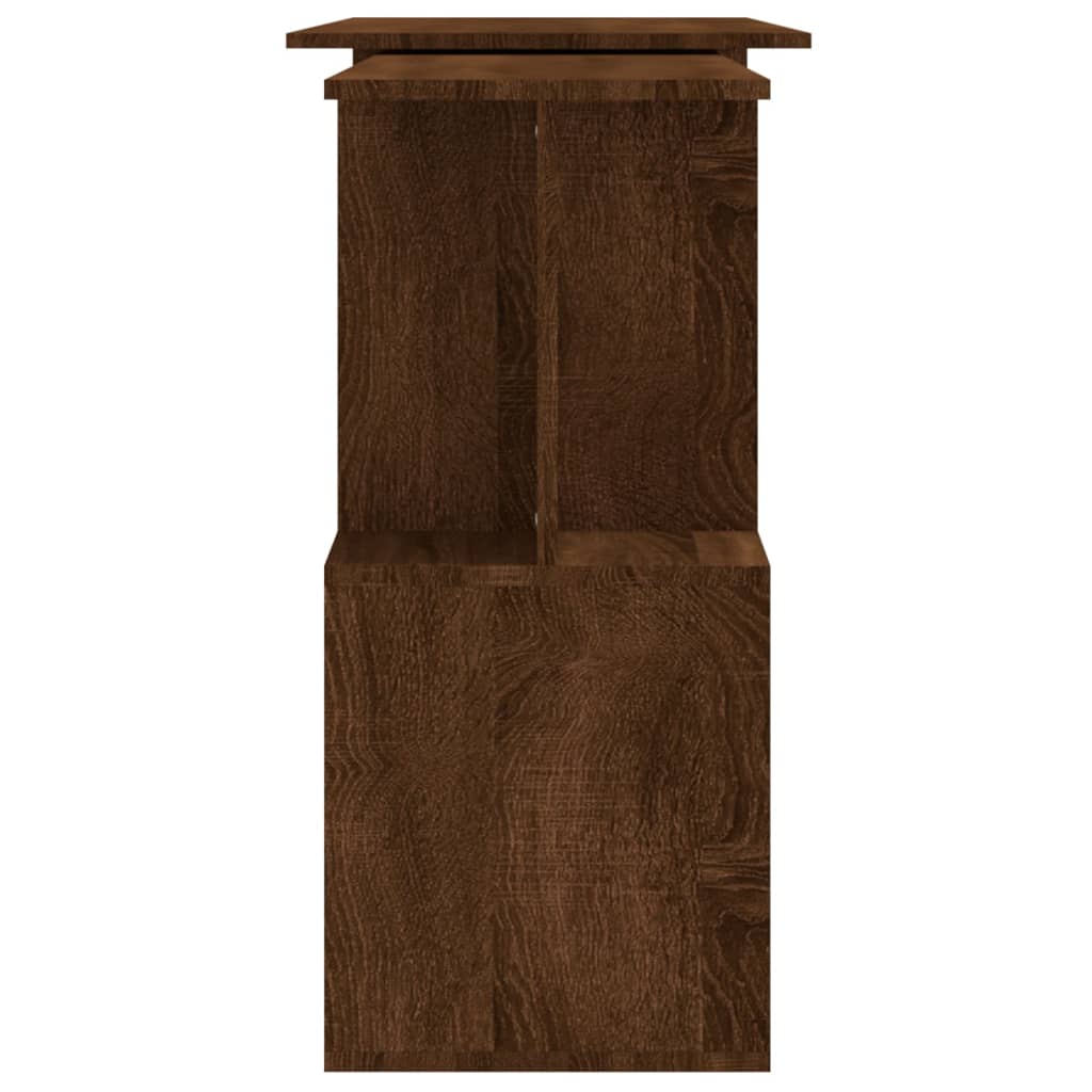Scrivania Angolare Rovere Marrone 200x50x76cm Legno Multistrato - homemem39