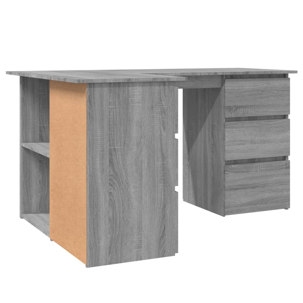 Scrivania Angolo Grigio Sonoma 145x100x76 cm Legno Multistrato - homemem39