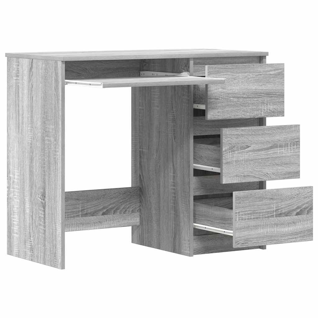 Scrivania Grigio Sonoma 90x45x76 cm in Legno Multistrato - homemem39