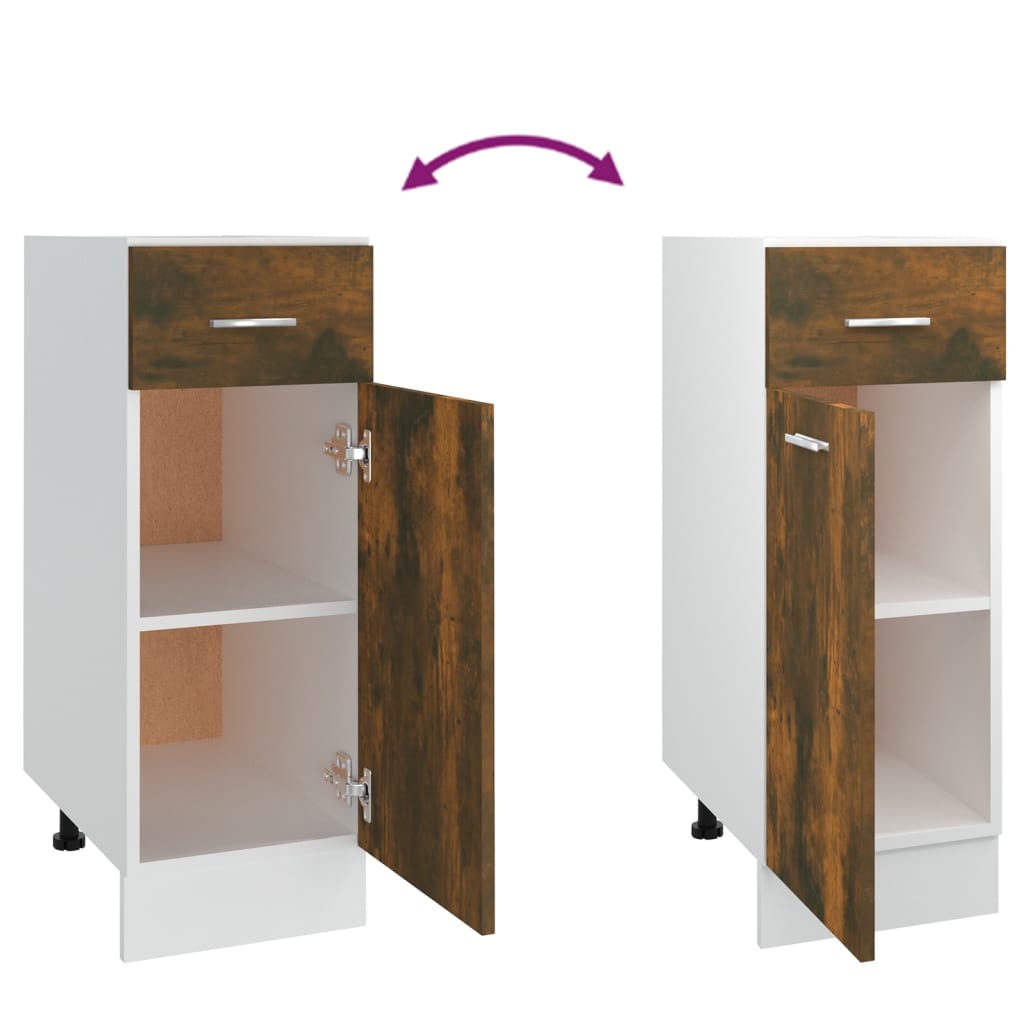 Mobile con Cassetto “Lyon” Rovere Fumo 30x46x81,5 cm - homemem39