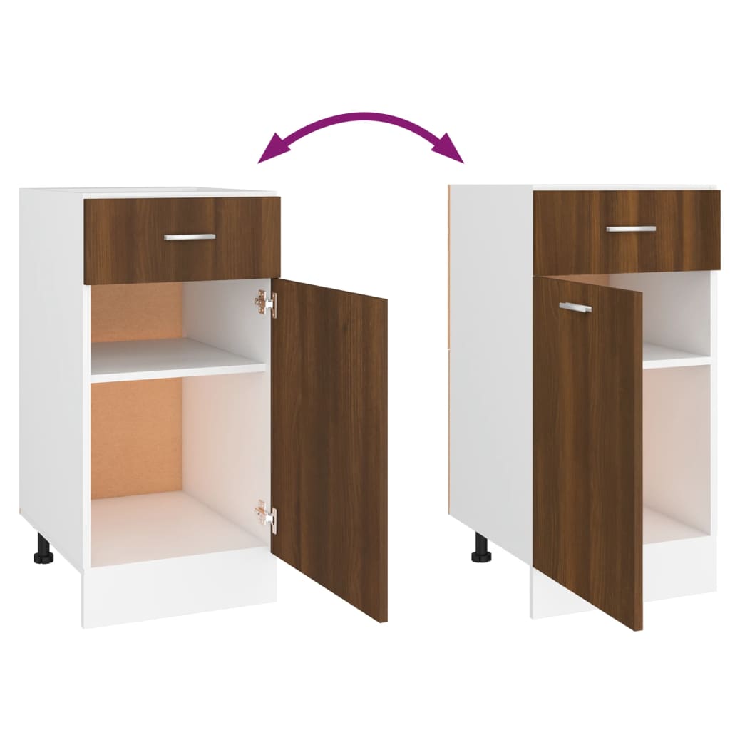 Mobile con Cassetto “Lyon” Rovere Marrone 40x46x81,5