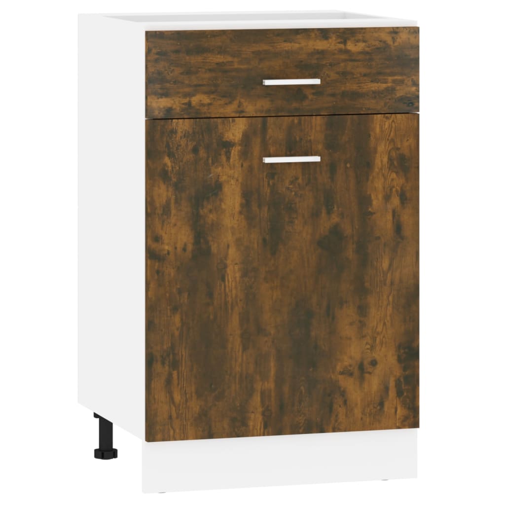 Mobile con Cassetto “Lyon” Rovere Fumo 50x46x81,5 cm - homemem39