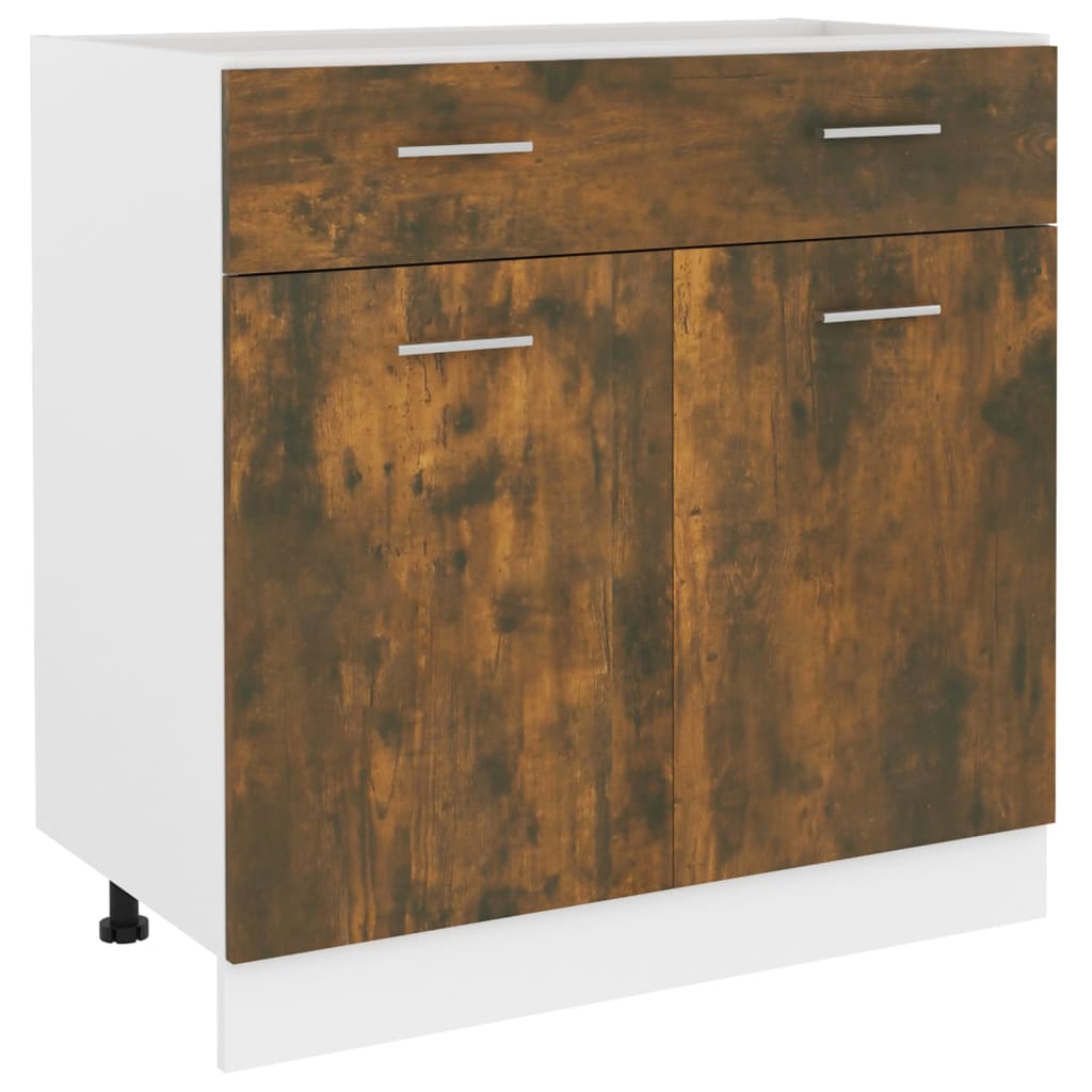 Mobile con Cassetto “Lyon” Rovere Fumo 80x46x81,5 cm - homemem39