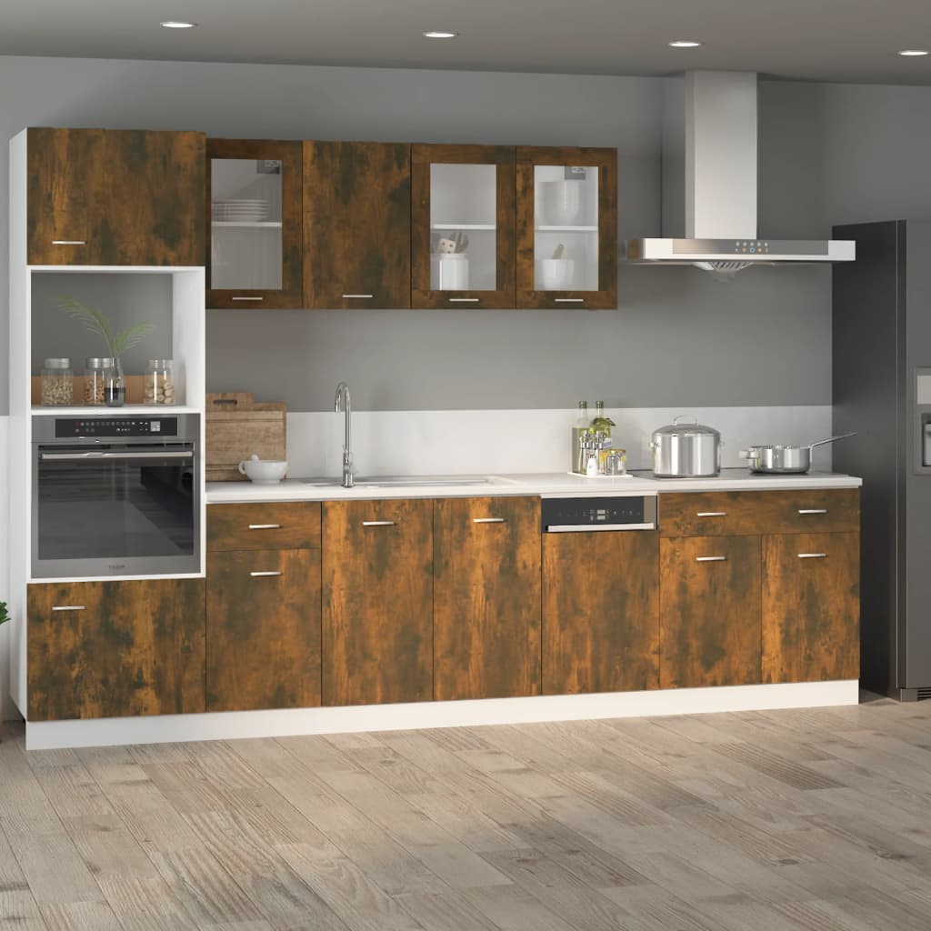 Mobile con Cassetto “Lyon” Rovere Fumo 80x46x81,5 cm - homemem39