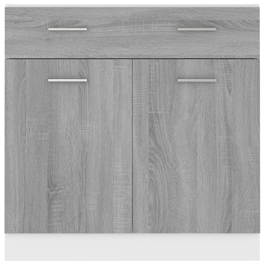 Mobile con Cassetto “Lyon” Grigio Sonoma 80x46x81,5 - homemem39