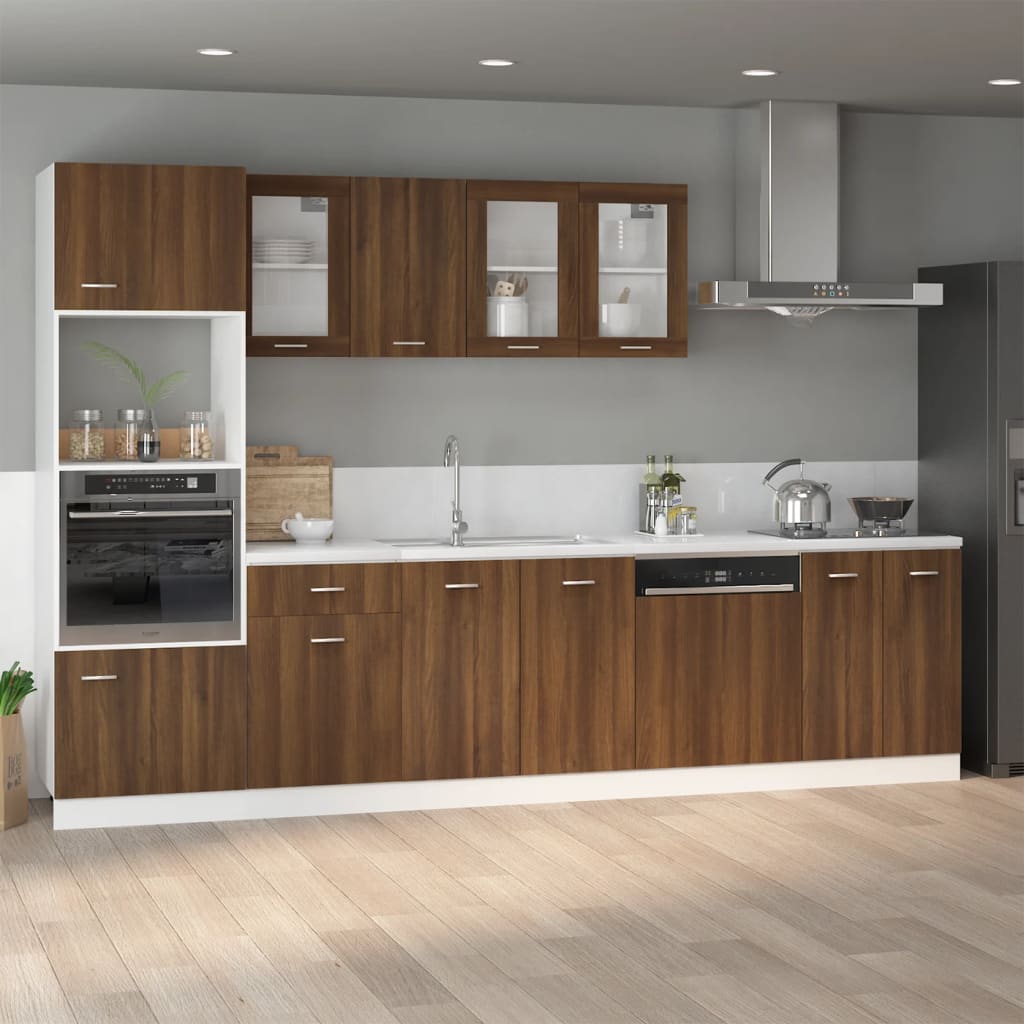 Armadio Microonde “Lyon” Rovere Marrone 60x57x207 cm - homemem39