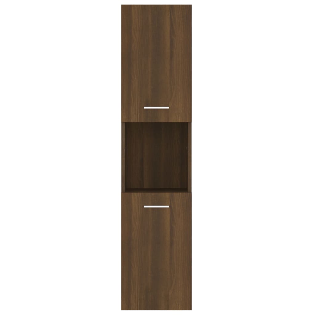 Mobile da Bagno Rovere Marrone 30x30x130cm in Legno Multistrato - homemem39