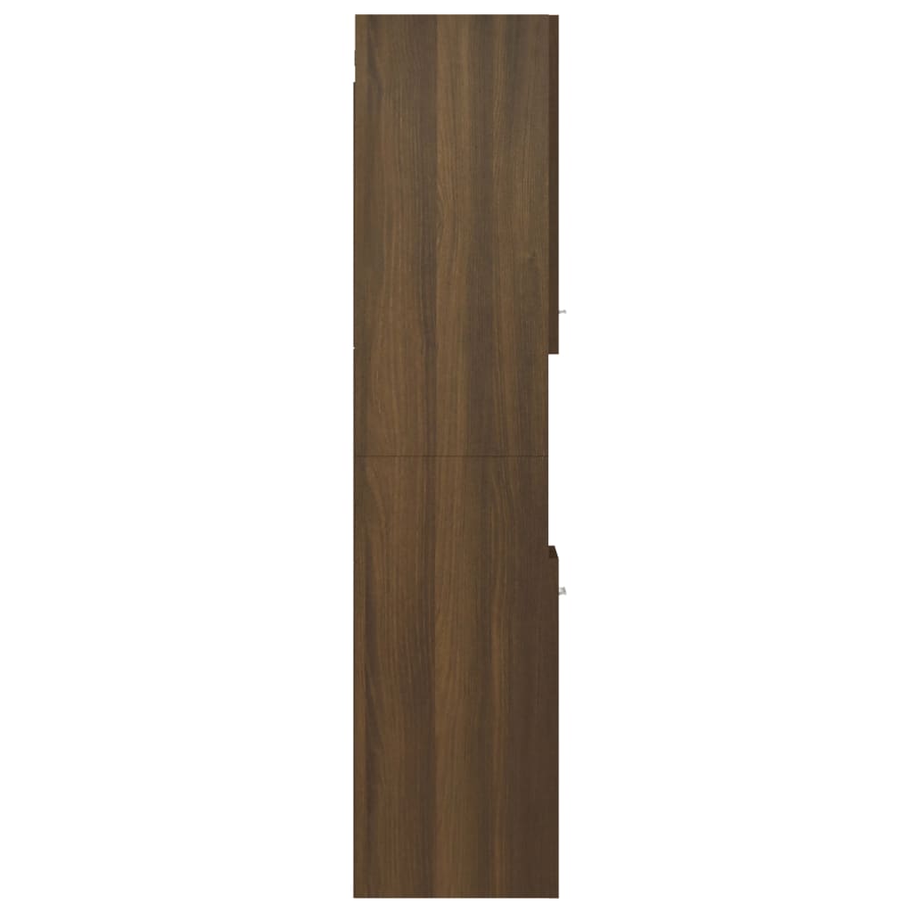 Mobile da Bagno Rovere Marrone 30x30x130cm in Legno Multistrato - homemem39