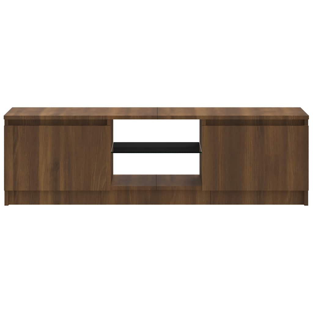 Mobile Porta TV con Luci LED Rovere Marrone 120x30x36 cm - homemem39