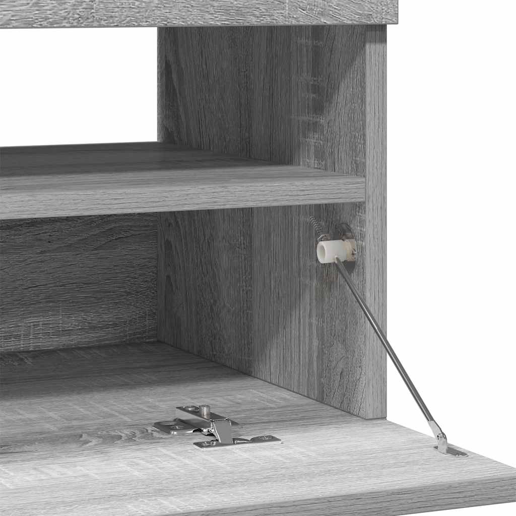 Mobile Porta TV con Luci LED Grigio Sonoma 100x35x40 cm - homemem39
