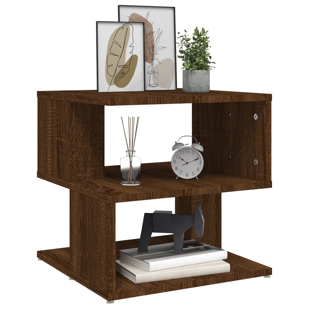 Tavolino da Salotto Rovere Marrone 40x40x40cm Legno Multistrato - homemem39