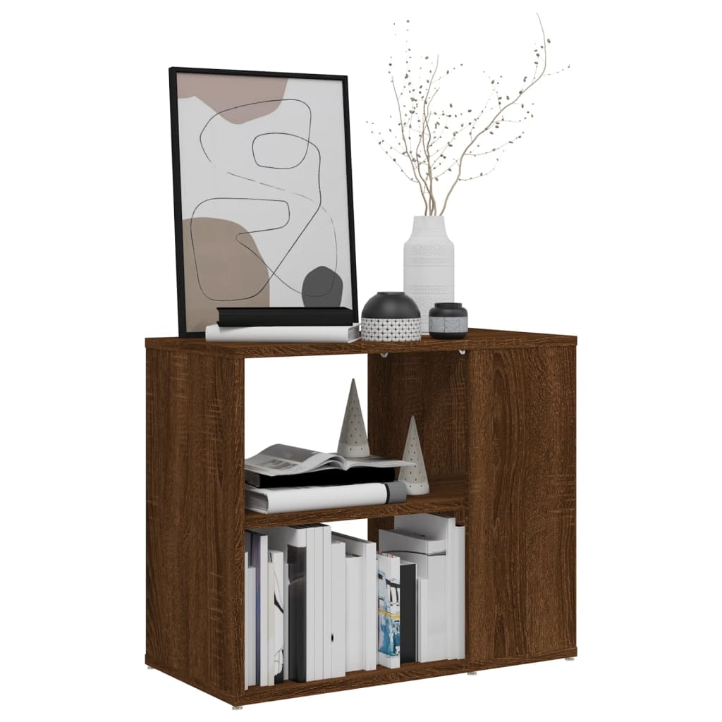 Mobiletto Laterale Rovere Marrone 60x30x50 cm Legno Multistrato - homemem39