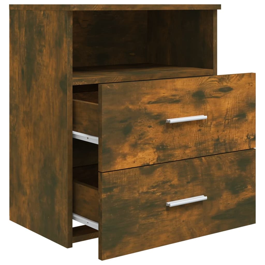 Comodini 2 pz Rovere Fumo 50x32x60 cm - homemem39