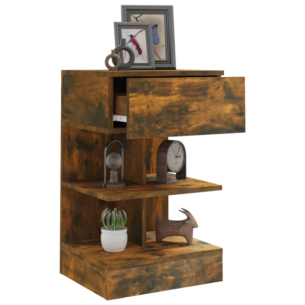 Comodini 2 pz Rovere Fumo 40x35x65 cm in Legno Multistrato - homemem39