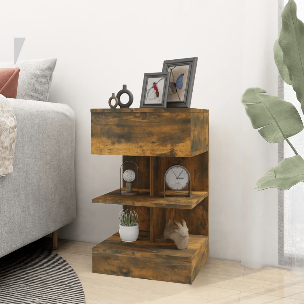 Comodini 2 pz Rovere Fumo 40x35x65 cm in Legno Multistrato - homemem39