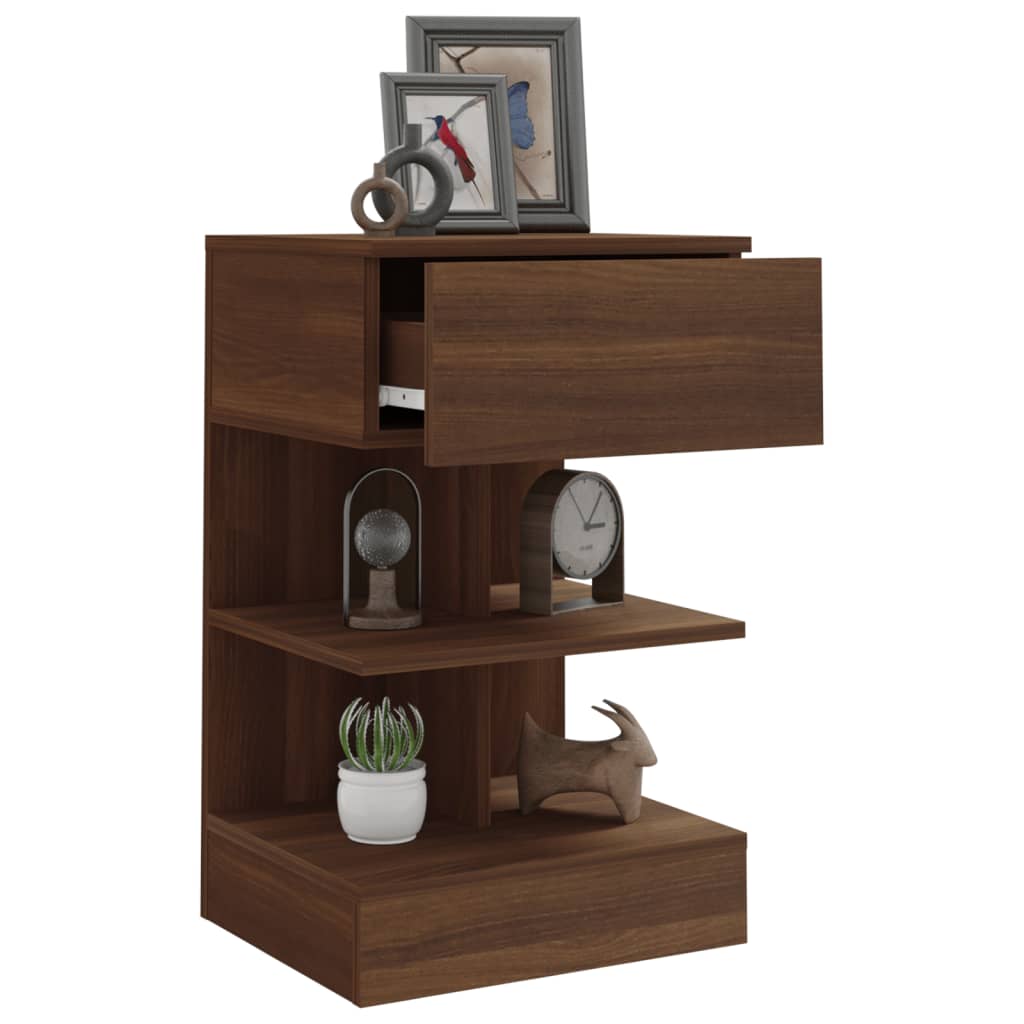 Comodini 2 pz Rovere Marrone 40x35x65 cm in Legno Multistrato - homemem39