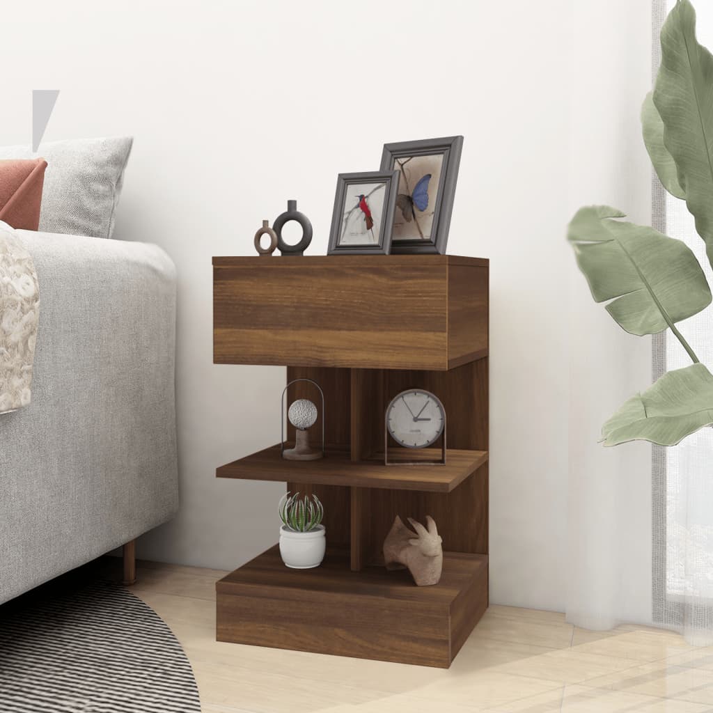 Comodini 2 pz Rovere Marrone 40x35x65 cm in Legno Multistrato - homemem39