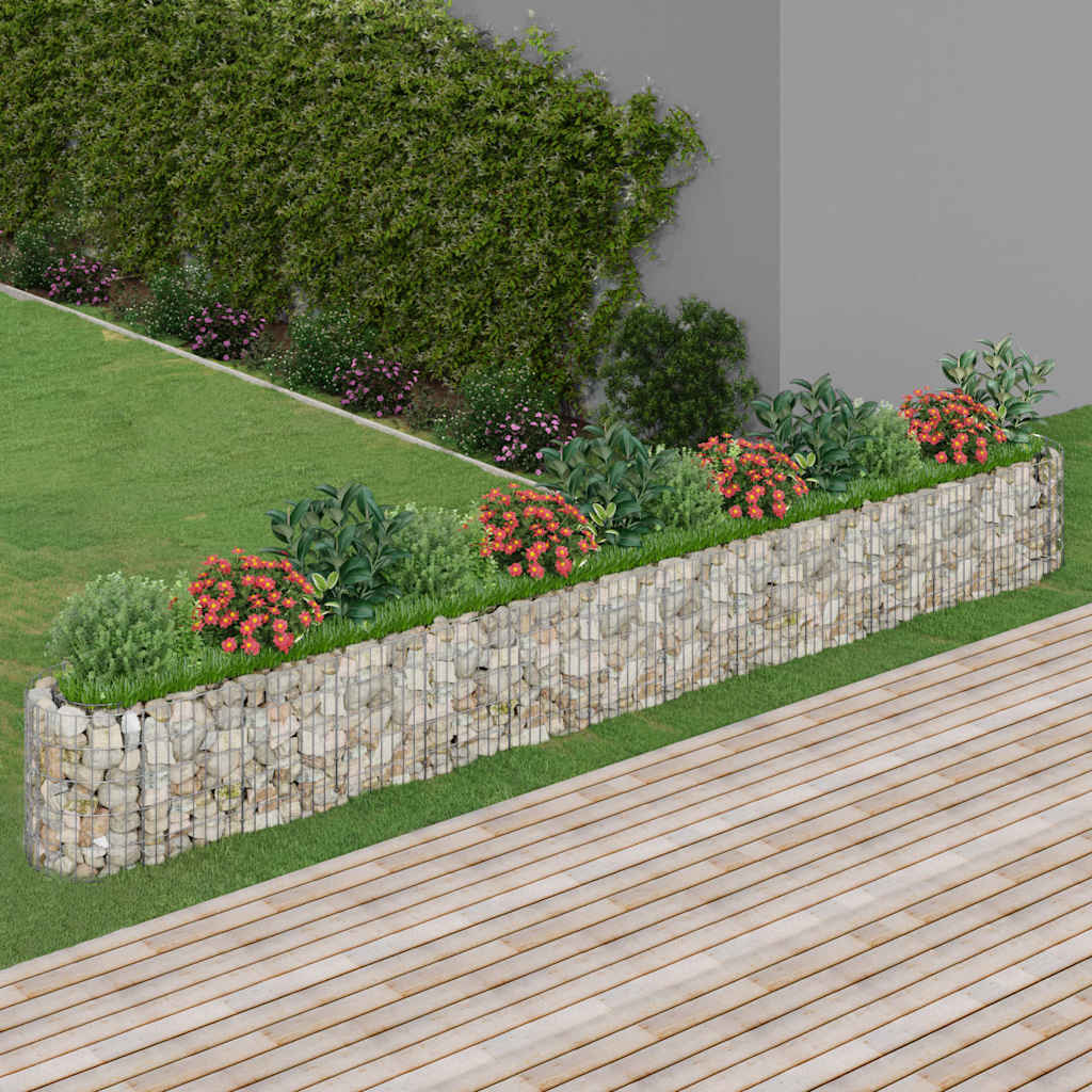Gabbione con Letto Rialzato in Acciaio Zincato 470x50x50 cm - homemem39
