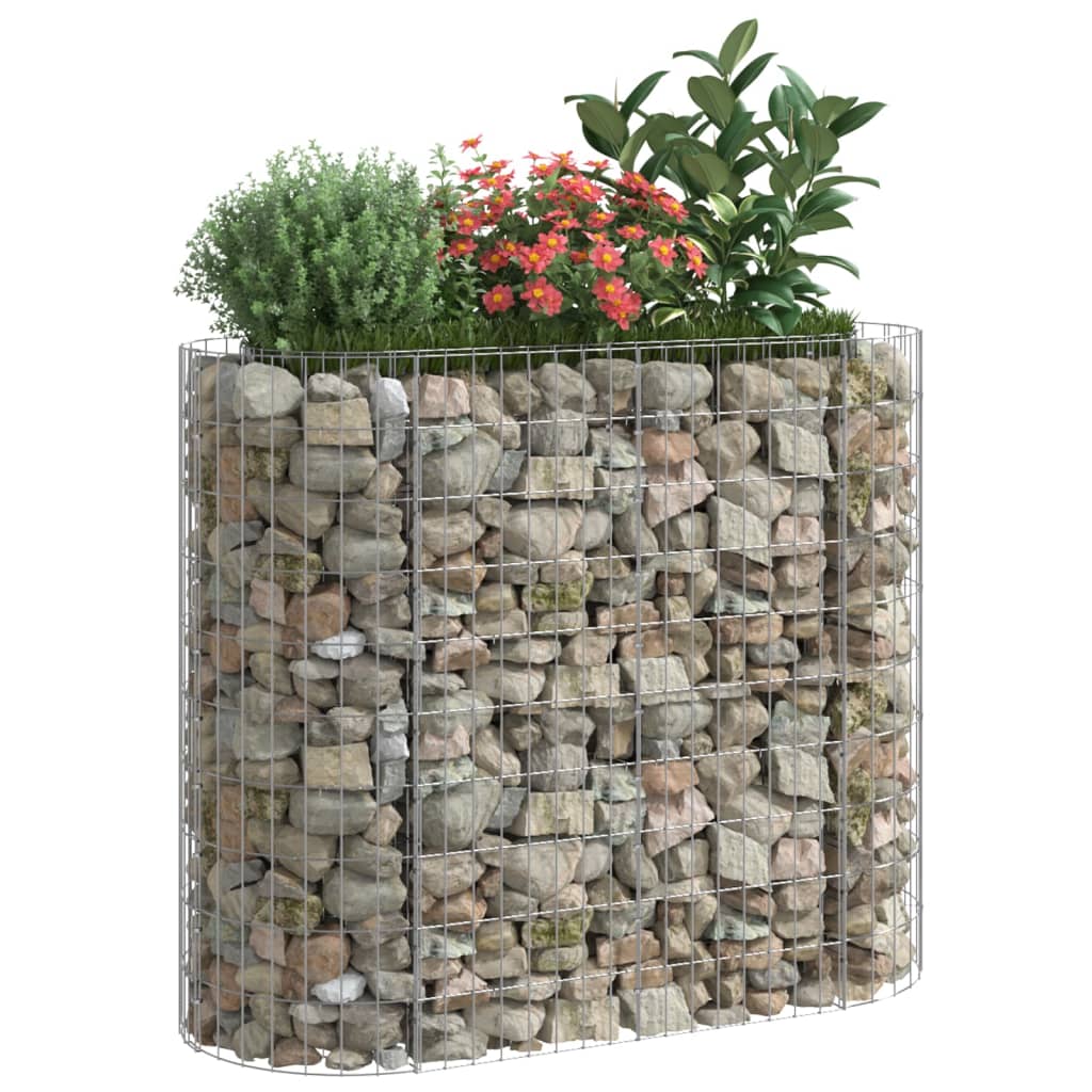 Gabbione con Letto Rialzato in Acciaio Zincato 120x50x100 cm - homemem39