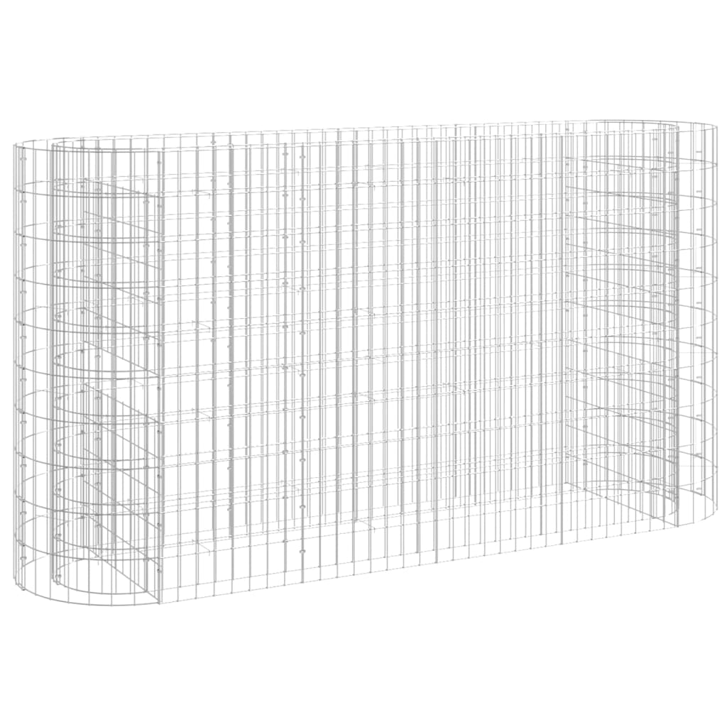 Gabbione con Letto Rialzato in Acciaio Zincato 190x50x100 cm - homemem39