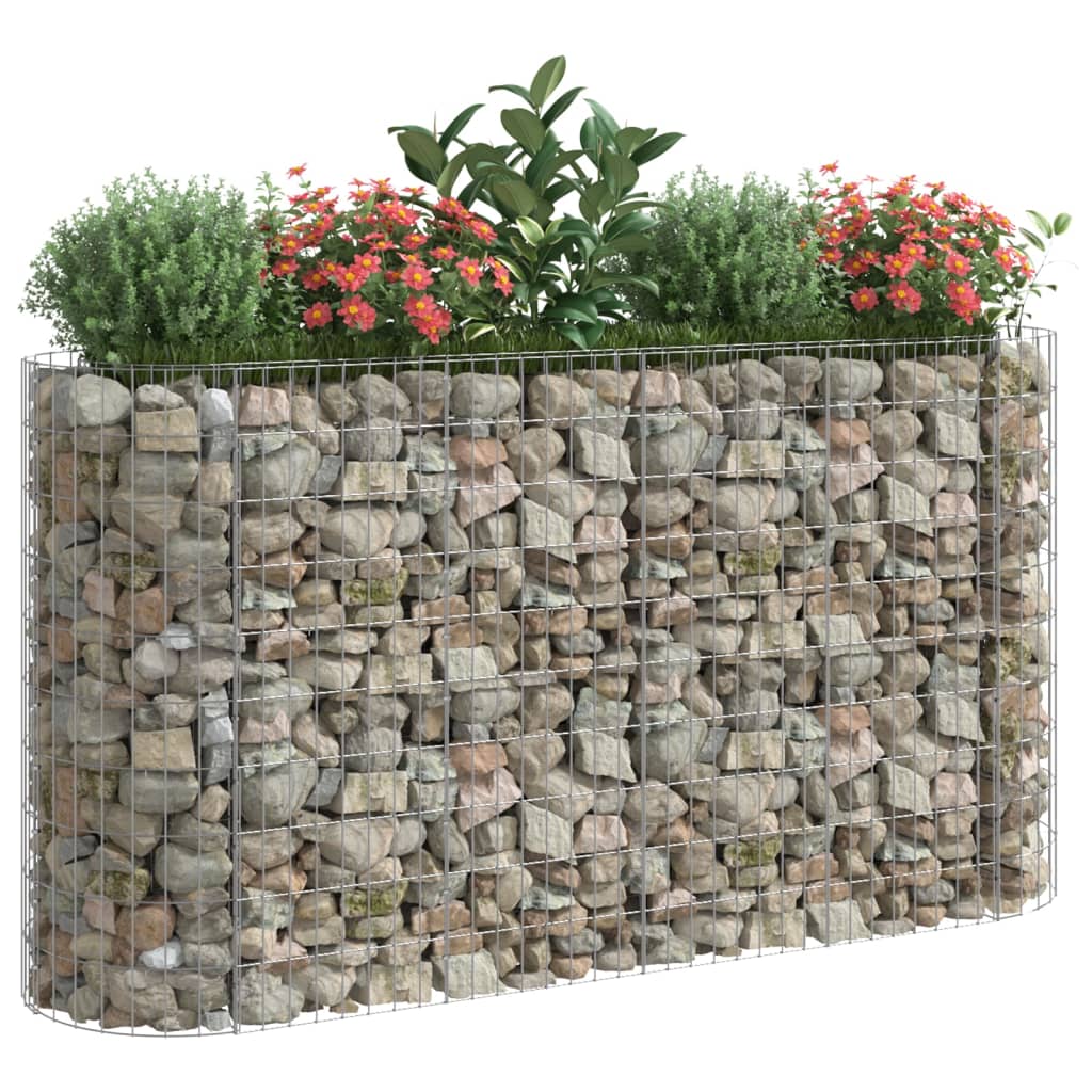 Gabbione con Letto Rialzato in Acciaio Zincato 190x50x100 cm - homemem39