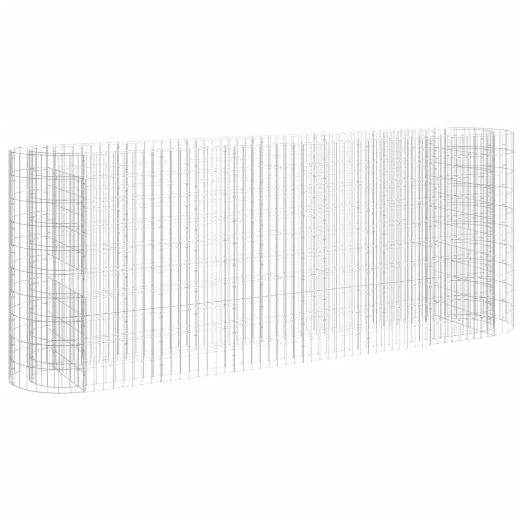 Gabbione con Letto Rialzato in Acciaio Zincato 260x50x100 cm - homemem39