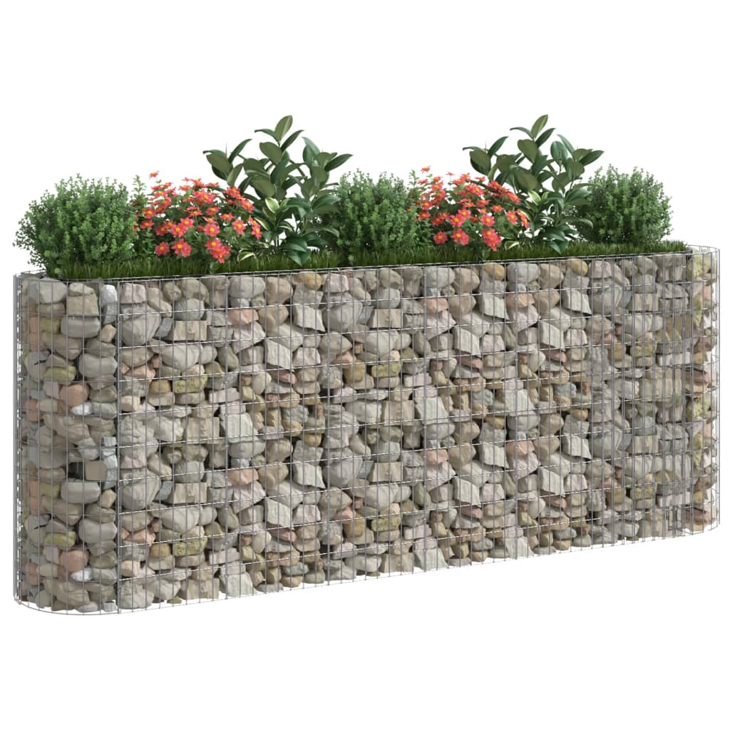 Gabbione con Letto Rialzato in Acciaio Zincato 260x50x100 cm - homemem39