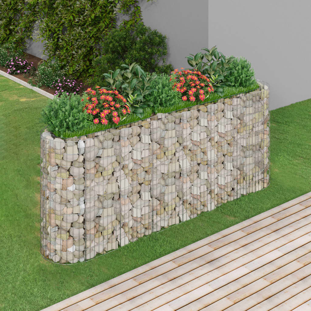 Gabbione con Letto Rialzato in Acciaio Zincato 260x50x100 cm - homemem39