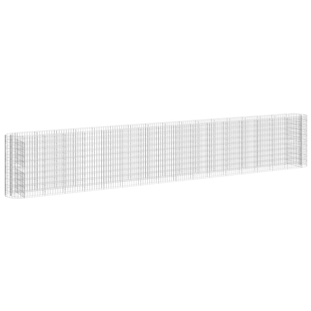 Gabbione con Letto Rialzato in Acciaio Zincato 610x50x100 cm - homemem39