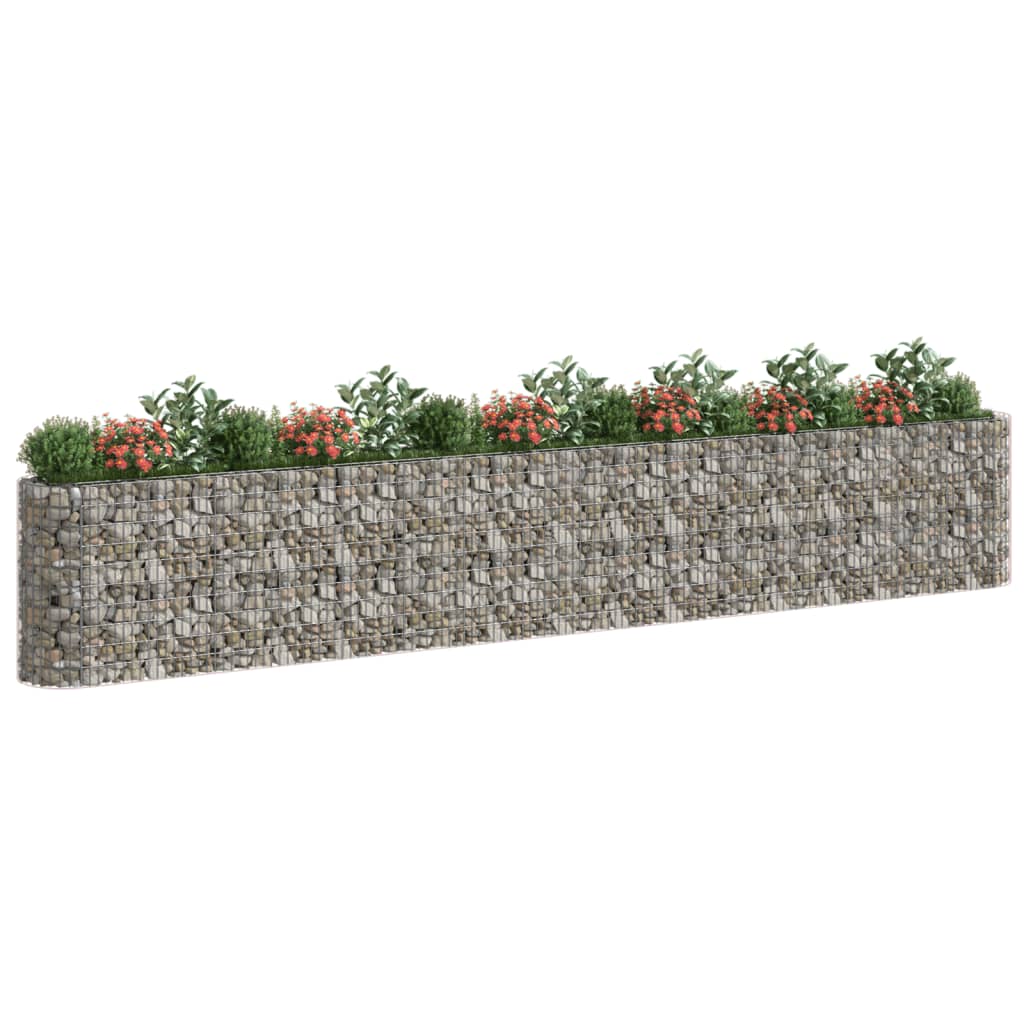 Gabbione con Letto Rialzato in Acciaio Zincato 610x50x100 cm - homemem39