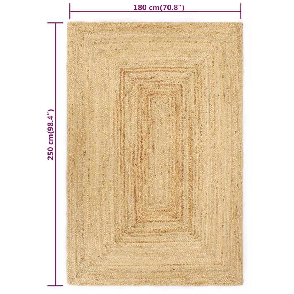 Tappeto Lavorato a Mano in Juta 180x250 cm - homemem39