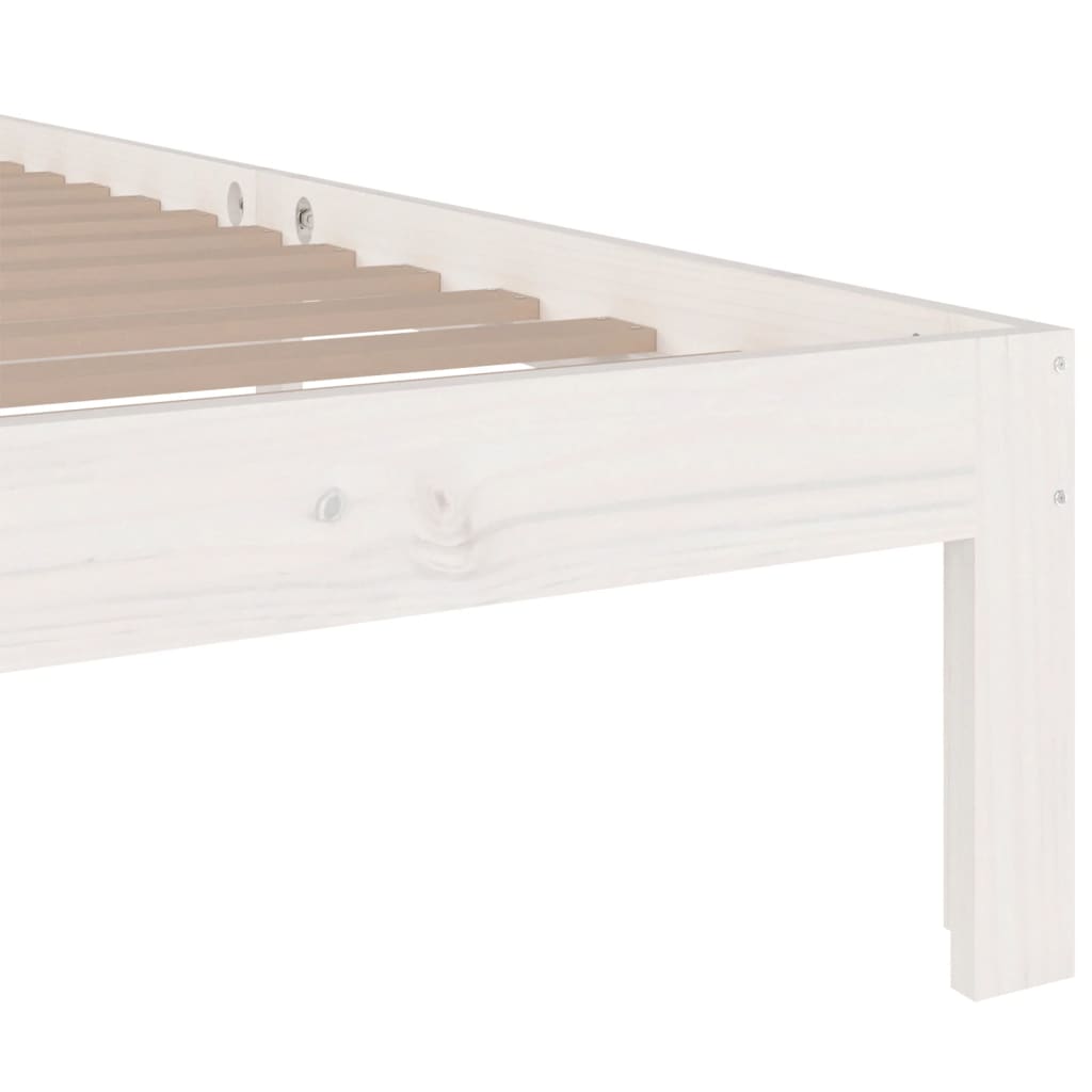 Giroletto Bianco in Legno Massello 90x200 cm - homemem39