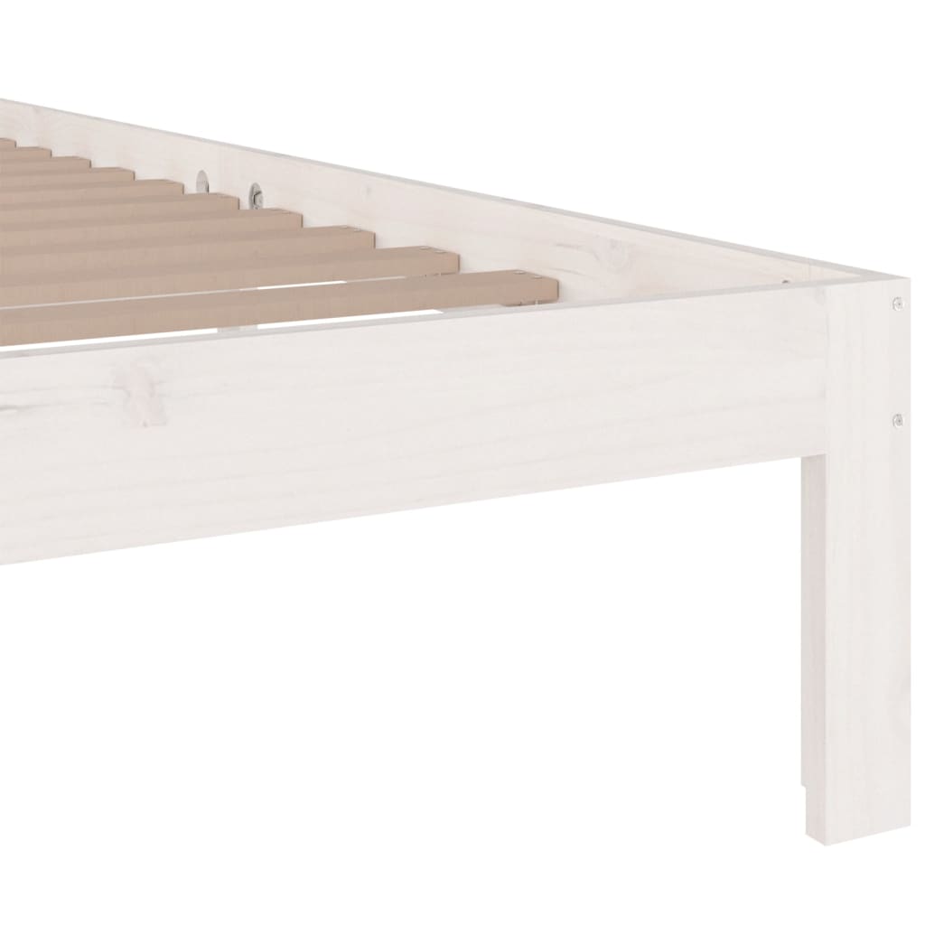 Giroletto Bianco in Legno Massello 160x200 cm - homemem39