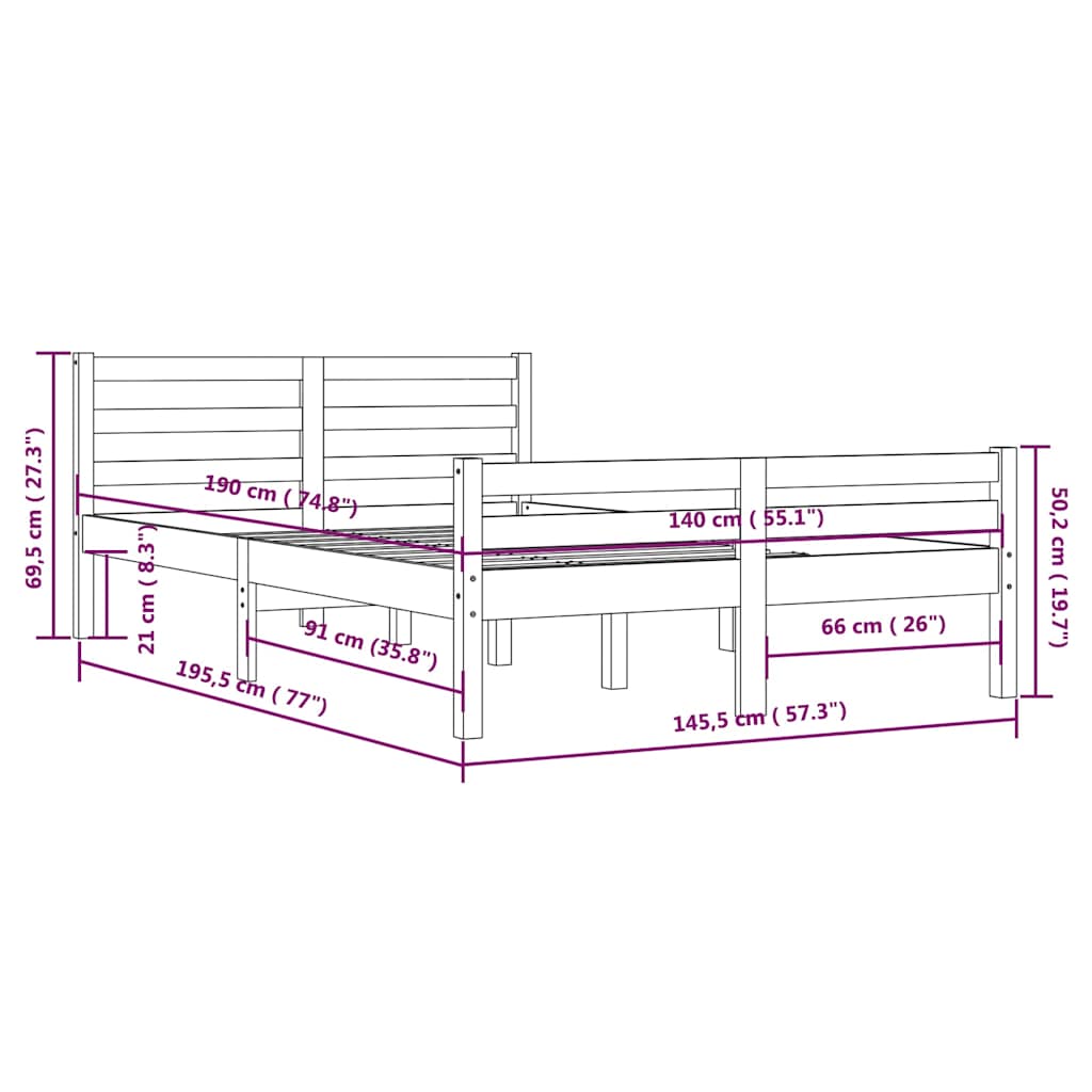 Giroletto in Legno Massello 140x190 cm | homemem39
