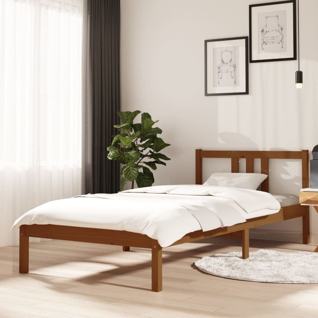 Giroletto senza Materasso Ambra Legno Massello Pino 90x200 cm - homemem39