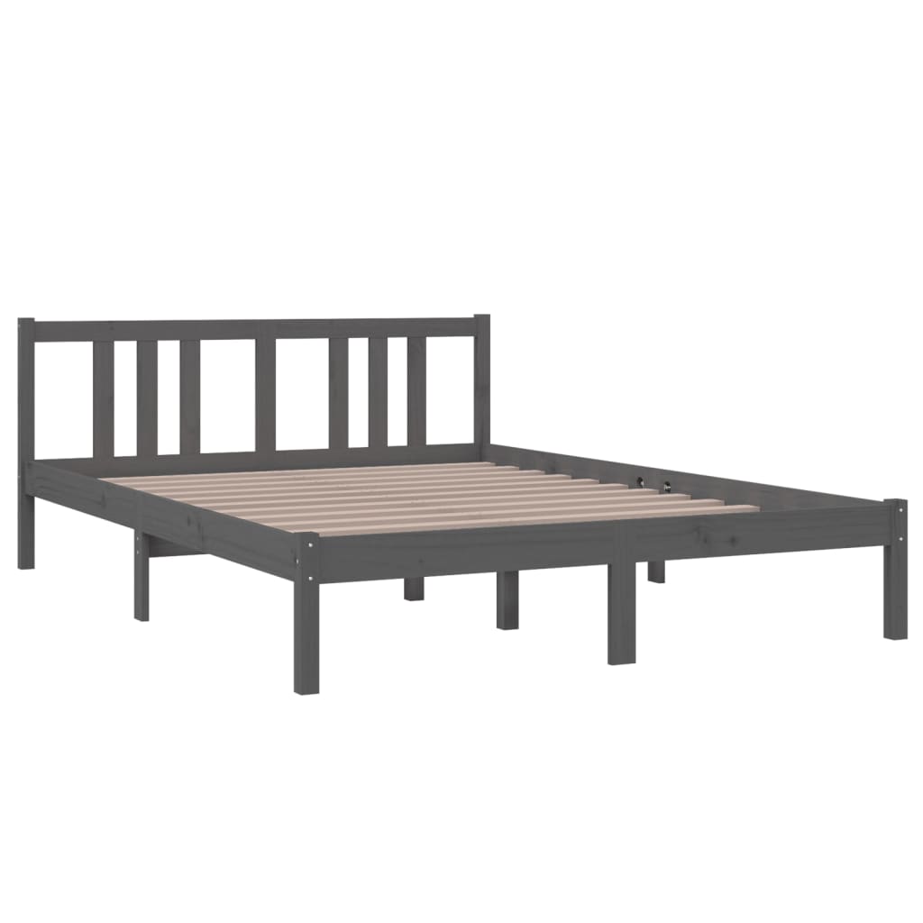 Giroletto Grigio in Legno Massello 140x200 cm - homemem39