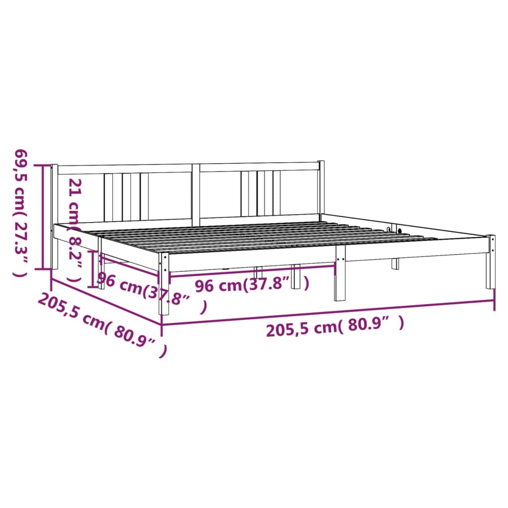 Giroletto Grigio in Legno Massello 200x200 cm | homemem39