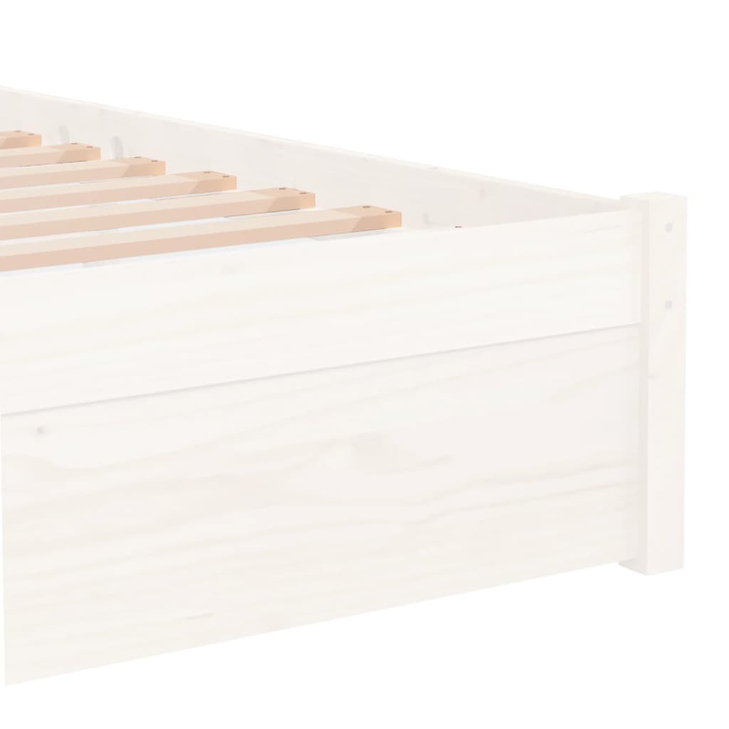 Giroletto Bianco in Legno Massello 75x190 cm Small Single - homemem39
