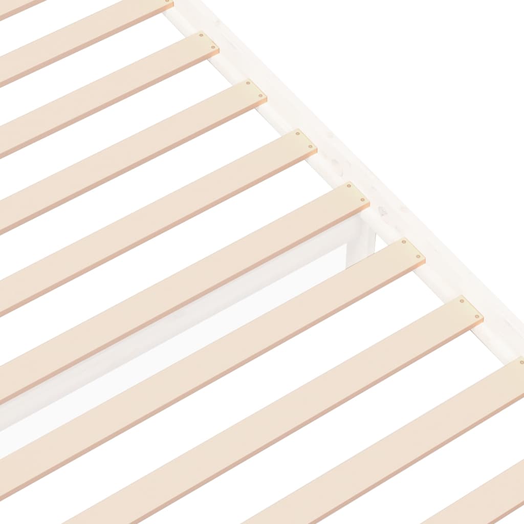 Giroletto Bianco in Legno Massello 75x190 cm Small Single - homemem39