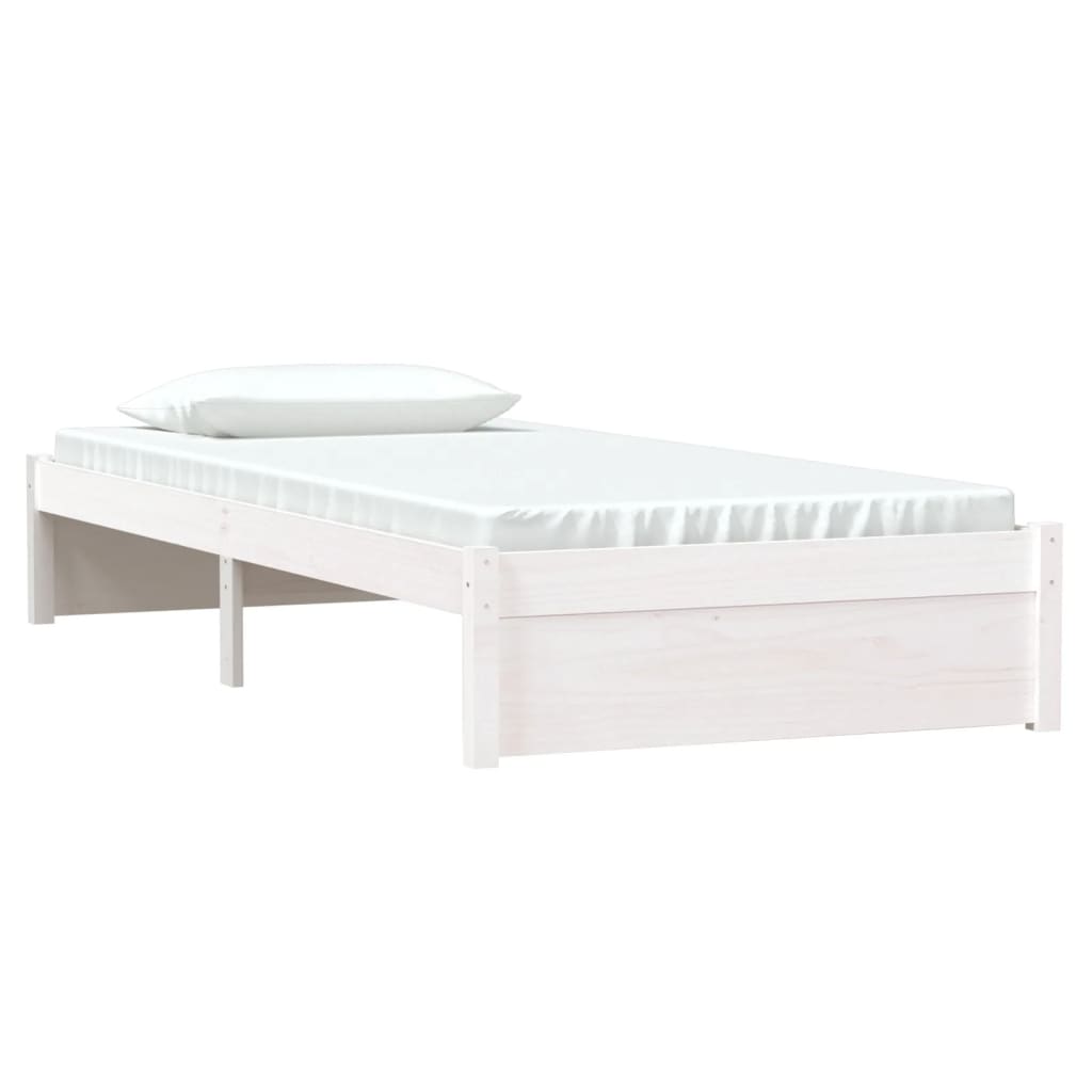 Giroletto Bianco in Legno Massello 90x190 cm Single - homemem39