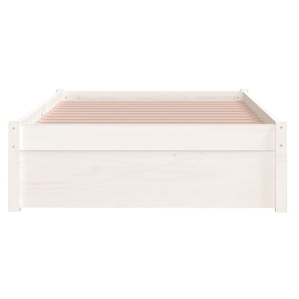 Giroletto Bianco in Legno Massello 90x190 cm Single - homemem39