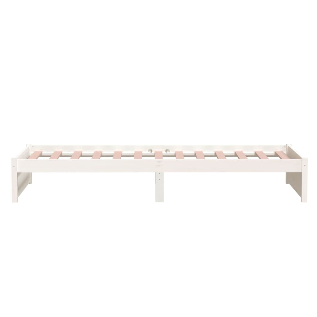 Giroletto Bianco in Legno Massello 90x190 cm Single - homemem39