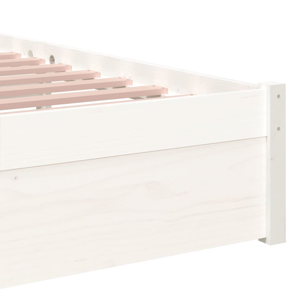 Giroletto Bianco in Legno Massello 90x190 cm Single - homemem39