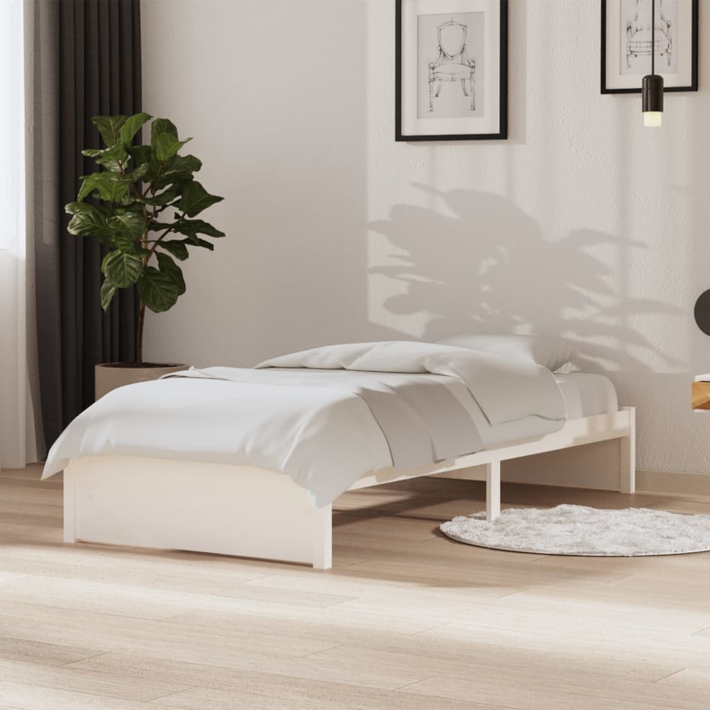 Giroletto Bianco in Legno Massello 90x190 cm Single - homemem39
