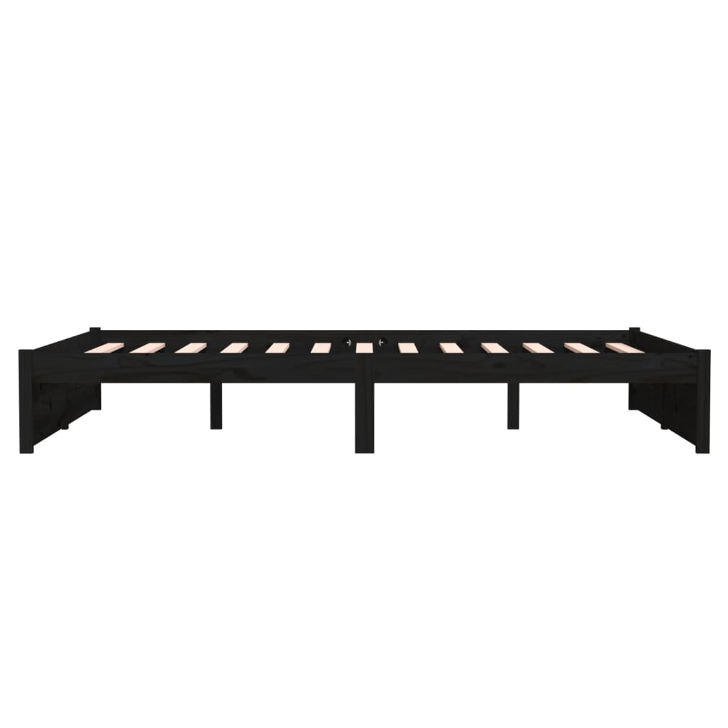 Giroletto Nero in Legno Massello 140x190 cm - homemem39