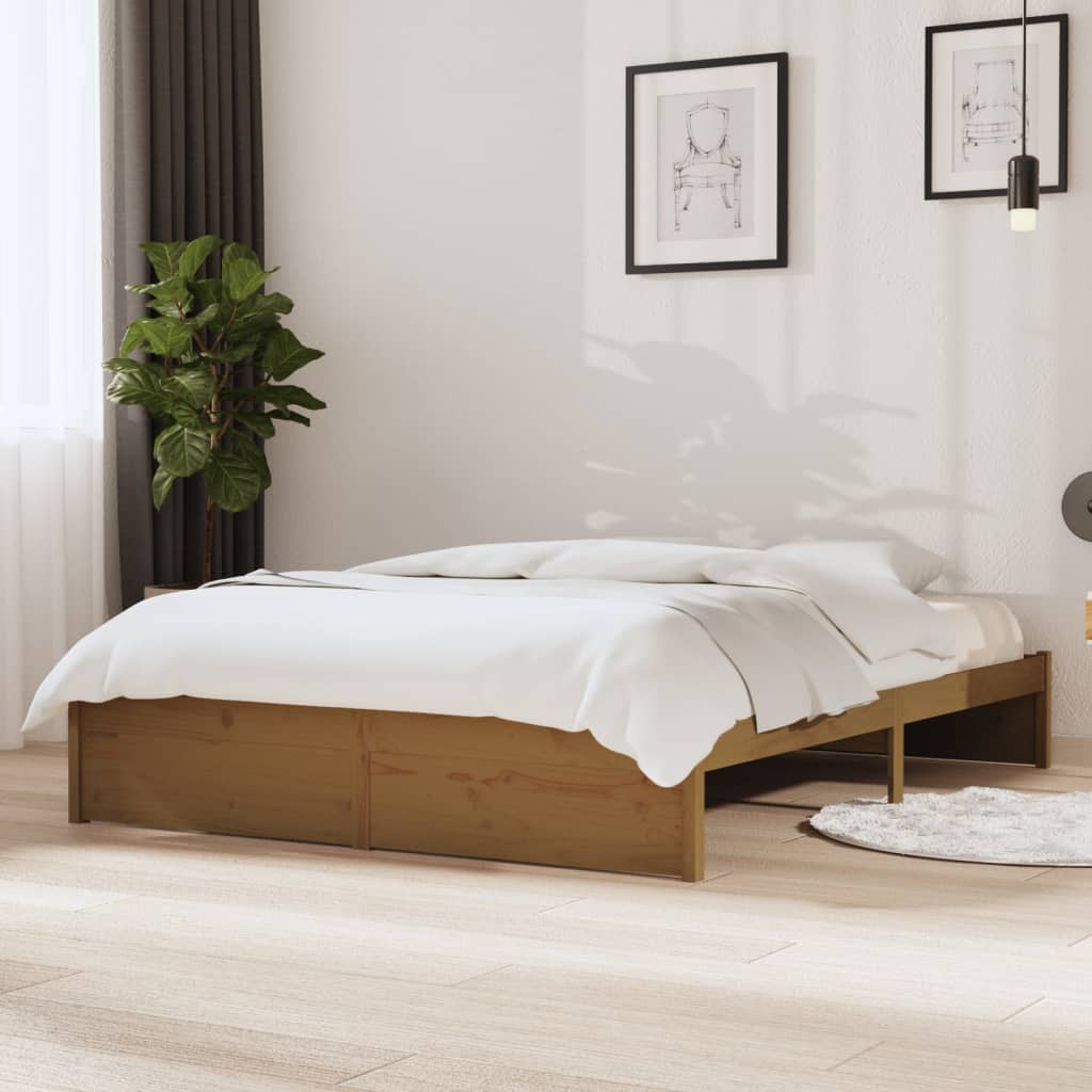 Giroletto senza Materaso Ambra in Legno Massello 140x200 cm - homemem39
