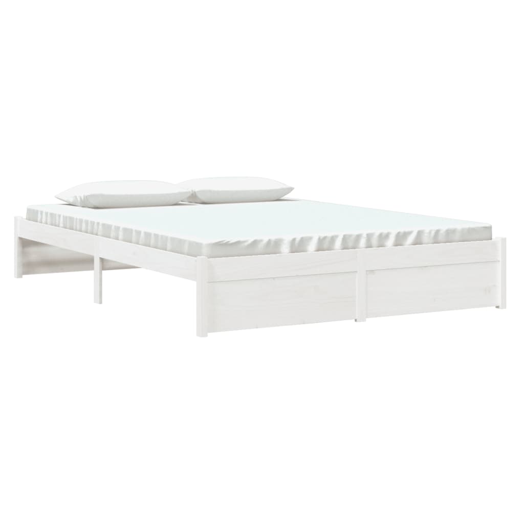 Giroletto Bianco in Legno Massello 150x200 cm King Size - homemem39
