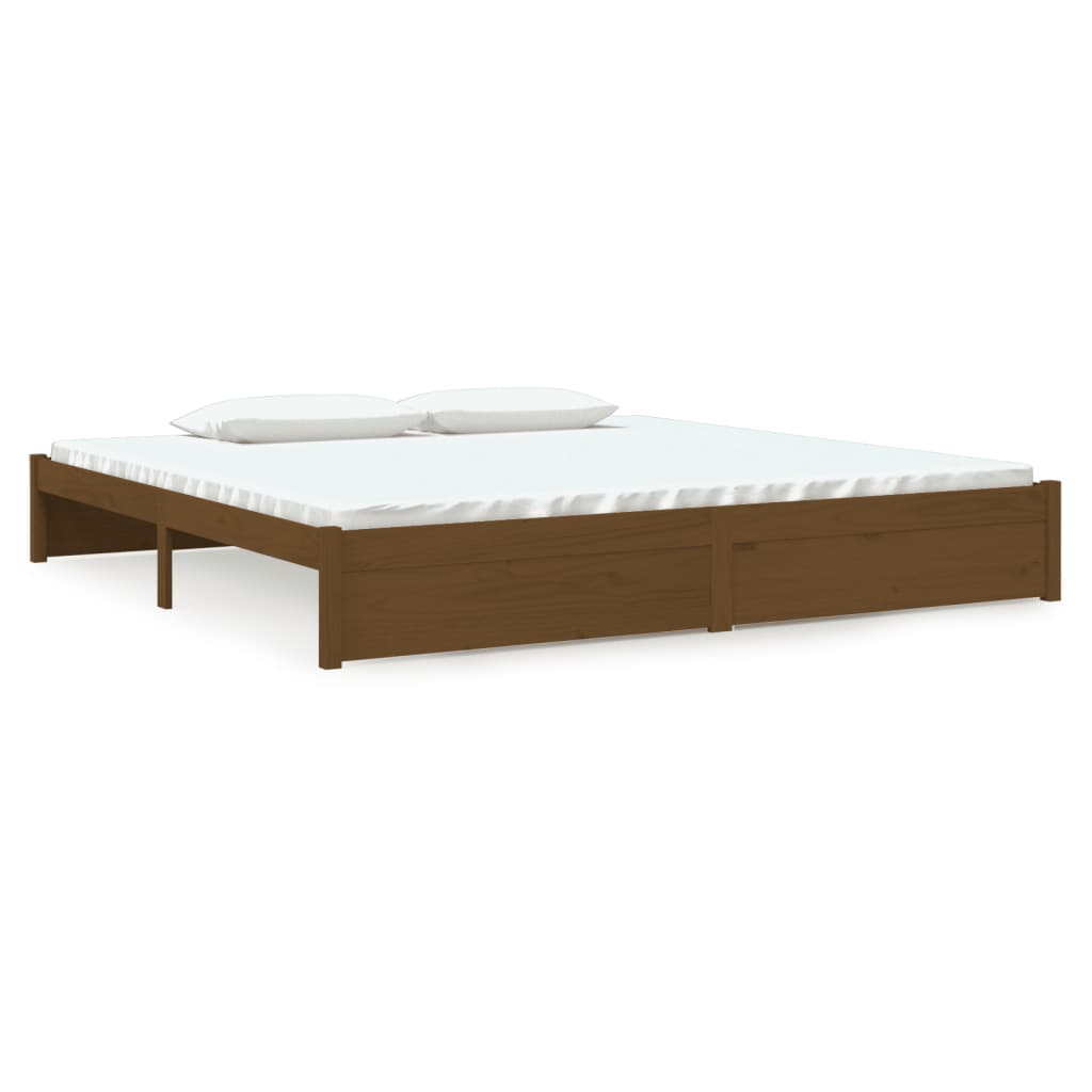 Giroletto senza Materaso Ambra in Legno Massello 200x200 cm - homemem39