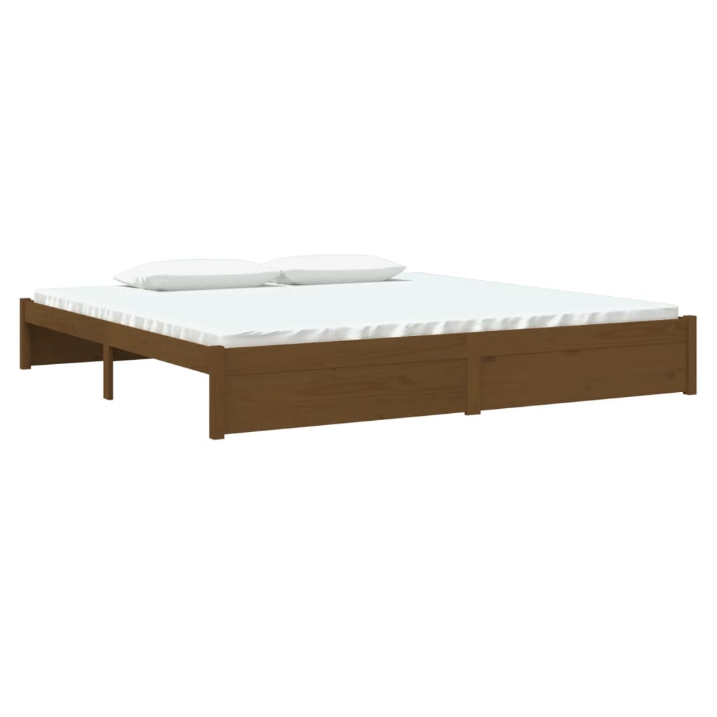 Giroletto senza Materaso Ambra in Legno Massello 200x200 cm - homemem39